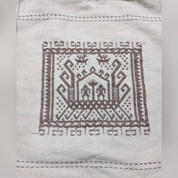 Embroidered Tassel Pillow Case Handmade in Indonesia Boho Chic - Picture 2 of 5